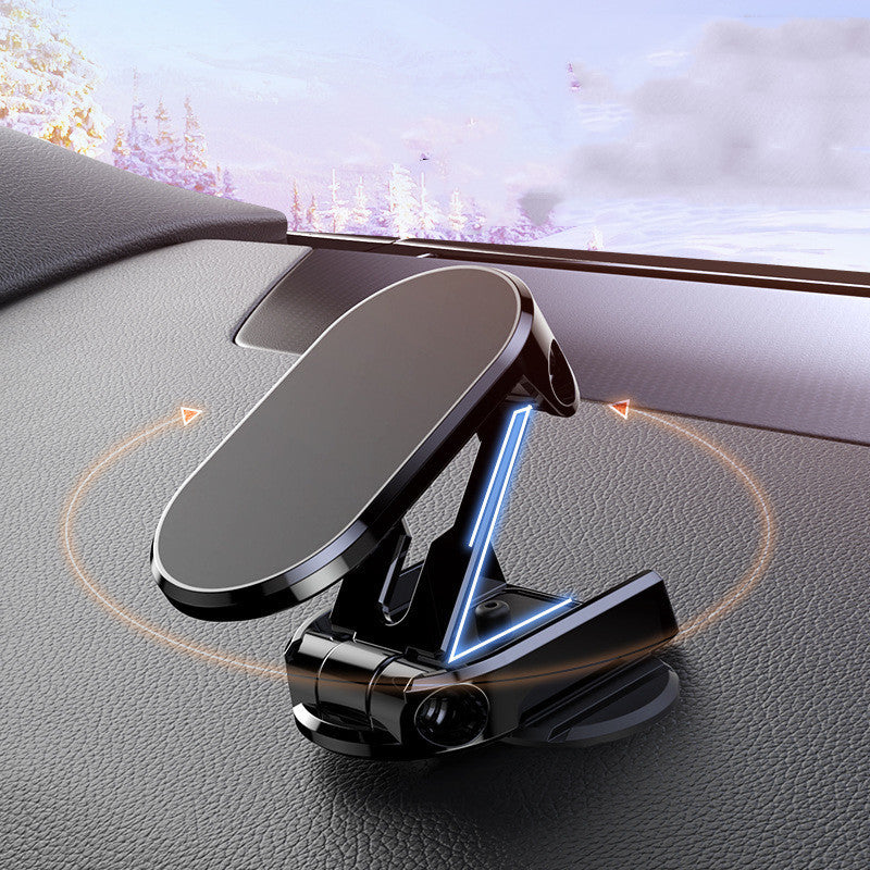 Rotate Metal Magnetic Car Phone Holder Foldable Universal Mobile Phone Stand Air Vent Magnet Mount GPS Support - JUCE