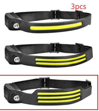 LED Induction Riding Headlamp Flashlight USB Rechargeable Waterproof Camping Headlight With All Perspectives Hunting Light - JUCE