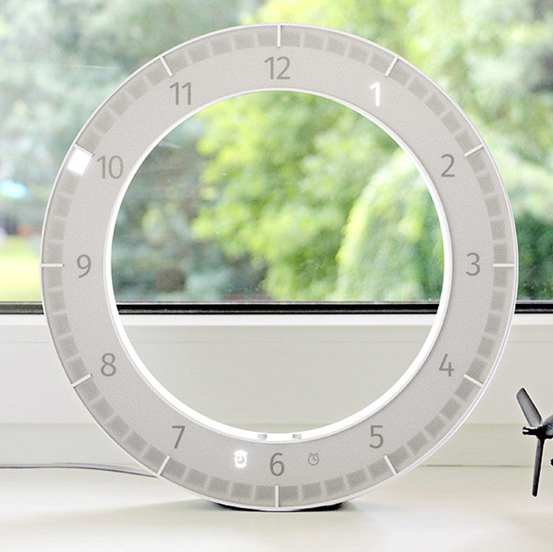LED Digital Wall Clock Dual-Use Dimming Digital Circular Photoreceptive Clocks - JUCE
