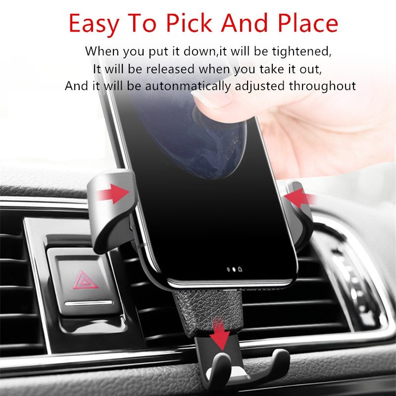 Car Phone Holder For Phone In Car Air Vent Mount Stand No Magnetic Mobile Phone Holder Universal Gravity Smartphone Cell Support - JUCE