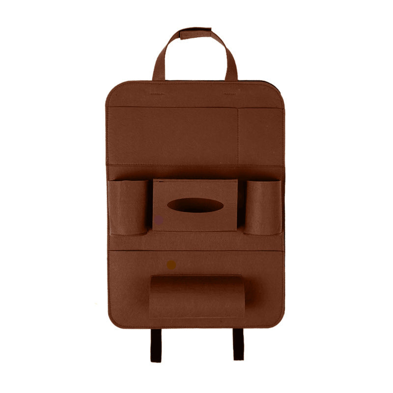 Auto Car Backseat Organizer Car-Styling Holder Multi-Pocket Seat Wool Felt Storage Multifunction Vehicle Accessories Bag - JUCE