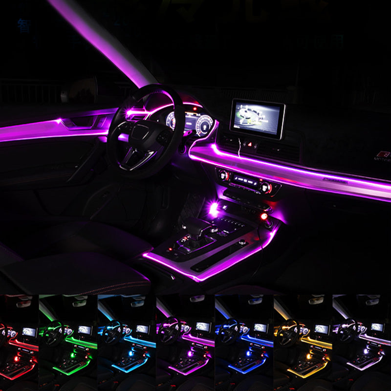 Car Fiber Optic Ambient Light Modified Car Interior Cool Light APP Rhythm Light - JUCE