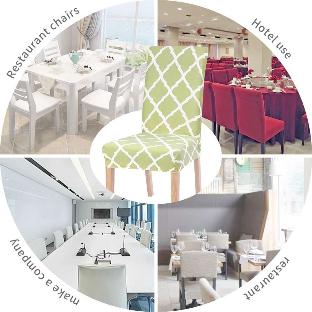 Spandex Chair Covers Printed Stretch Elastic Universal Chair Cover Slipcovers Fitting Chair Protective Covers - JUCE
