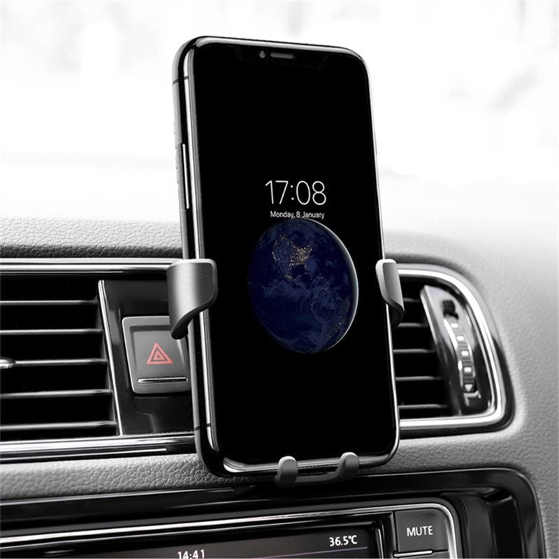 Car Phone Holder For Phone In Car Air Vent Mount Stand No Magnetic Mobile Phone Holder Universal Gravity Smartphone Cell Support - JUCE