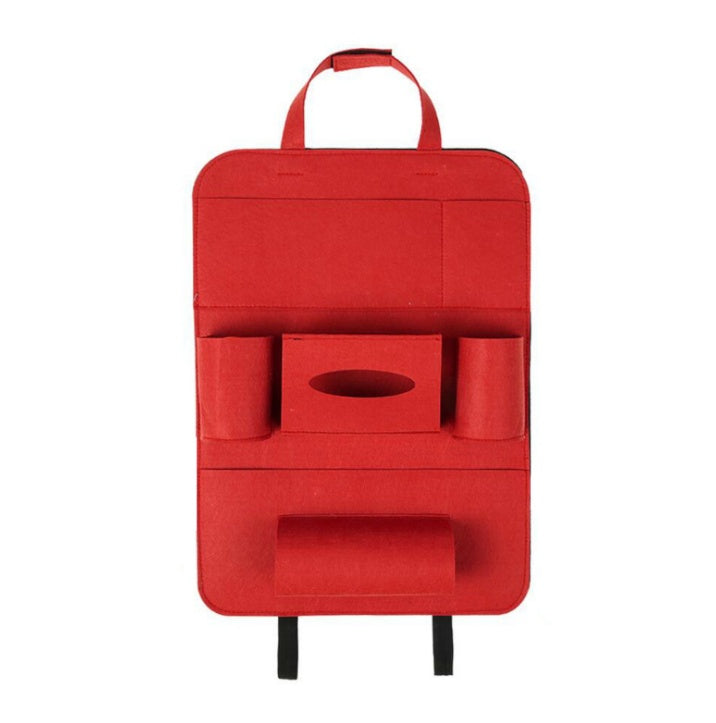 Auto Car Backseat Organizer Car-Styling Holder Multi-Pocket Seat Wool Felt Storage Multifunction Vehicle Accessories Bag - JUCE