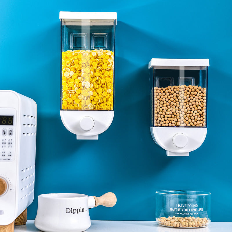 Kitchen Food Storage Easy Press Container Cereal Dispenser Wall Mounted Food Storage Box - JUCE