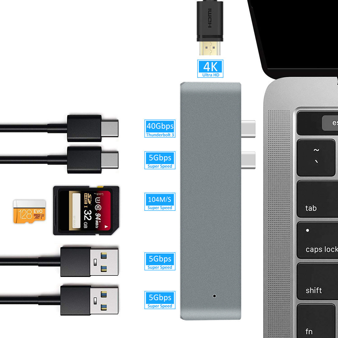 Type-C Docking Station To Expand Usb Adapter - JUCE
