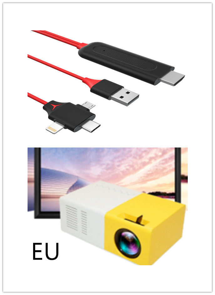 Portable Projector 3D Hd Led Home Theater Cinema HDMI-compatible Usb Audio Projector Yg300 Mini Projector - JUCE