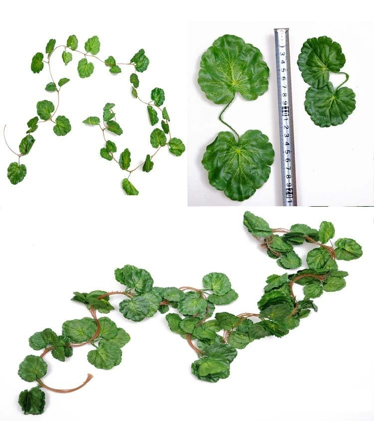 Artificial Flower Rattan Ivy Vines Green Leaves Green Plants Wall Hanging Pet Decoration Hanging Leaves - JUCE