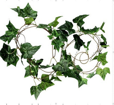 Artificial Flower Rattan Ivy Vines Green Leaves Green Plants Wall Hanging Pet Decoration Hanging Leaves - JUCE