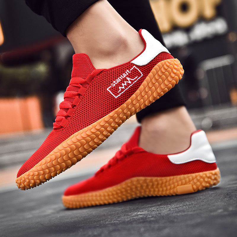 Spring and Summer Flying Woven Casual Shoes Large Men's Shoes Beathable Korean Forrest Gump Sneakers - JUCE