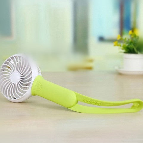 Mini usb hand fan cooling portable fan led light air conditioner cooler adjustable speed heat rechargeable battery fans 200mm - JUCE