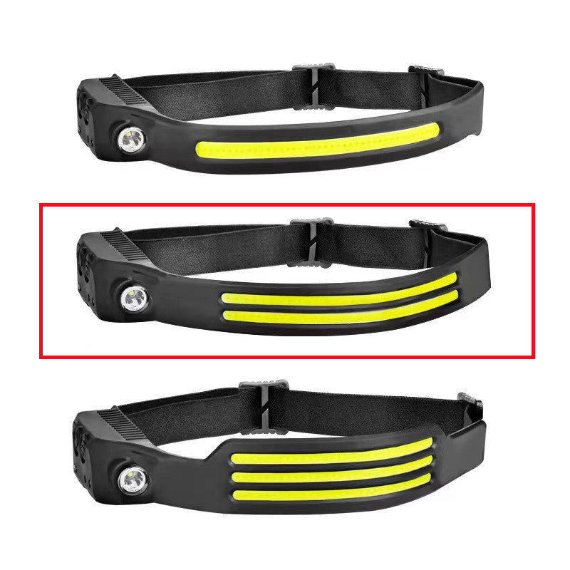 LED Induction Riding Headlamp Flashlight USB Rechargeable Waterproof Camping Headlight With All Perspectives Hunting Light - JUCE