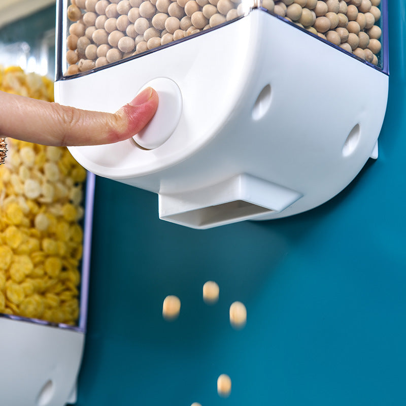 Kitchen Food Storage Easy Press Container Cereal Dispenser Wall Mounted Food Storage Box - JUCE