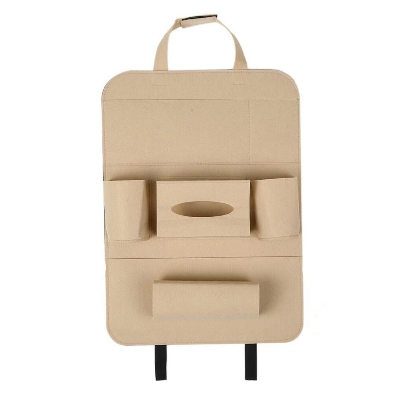 Auto Car Backseat Organizer Car-Styling Holder Multi-Pocket Seat Wool Felt Storage Multifunction Vehicle Accessories Bag - JUCE