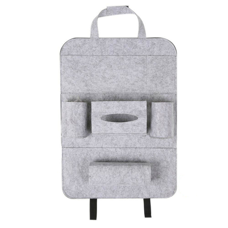 Auto Car Backseat Organizer Car-Styling Holder Multi-Pocket Seat Wool Felt Storage Multifunction Vehicle Accessories Bag - JUCE