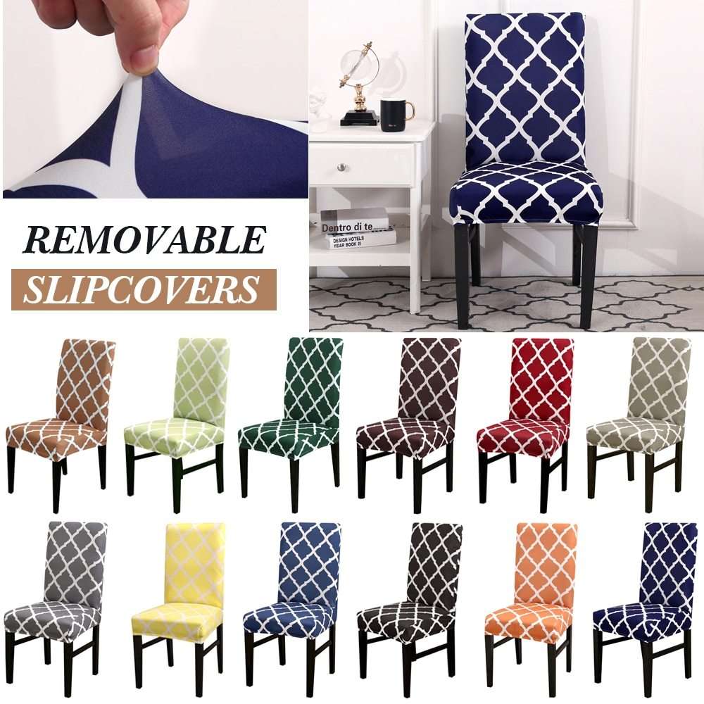 Spandex Chair Covers Printed Stretch Elastic Universal Chair Cover Slipcovers Fitting Chair Protective Covers - JUCE