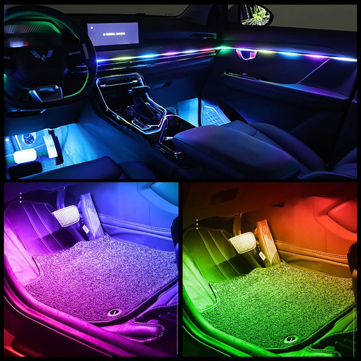 Magic Color Car Interior Central Control Ambience Light Modification - JUCE