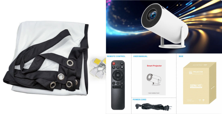 HY300 Pro Projector Home Theater Entertainment Portable Small Projector - JUCE