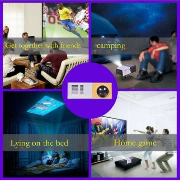 Portable Projector 3D Hd Led Home Theater Cinema HDMI-compatible Usb Audio Projector Yg300 Mini Projector - JUCE