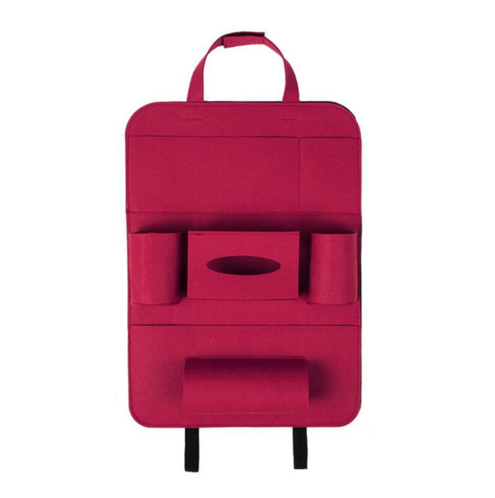 Auto Car Backseat Organizer Car-Styling Holder Multi-Pocket Seat Wool Felt Storage Multifunction Vehicle Accessories Bag - JUCE