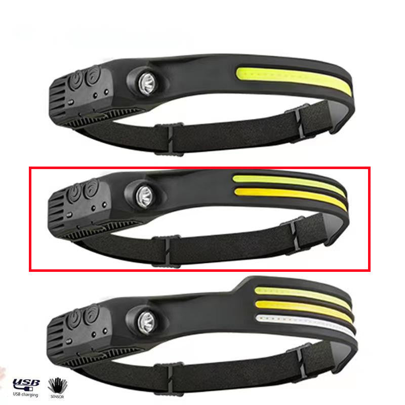 LED Induction Riding Headlamp Flashlight USB Rechargeable Waterproof Camping Headlight With All Perspectives Hunting Light - JUCE