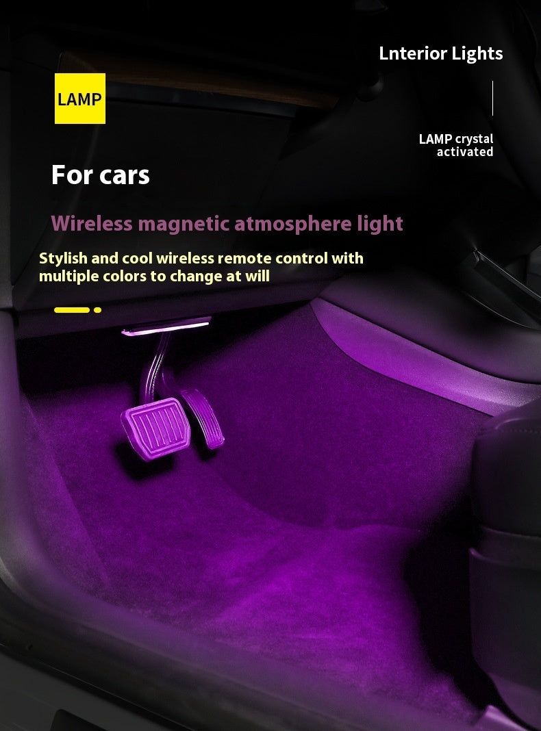 Car Atmosphere Light Car Interior Retrofitting Wireless Magnetic Led Atmosphere Light - JUCE