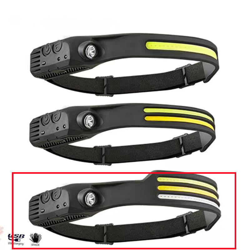 LED Induction Riding Headlamp Flashlight USB Rechargeable Waterproof Camping Headlight With All Perspectives Hunting Light - JUCE