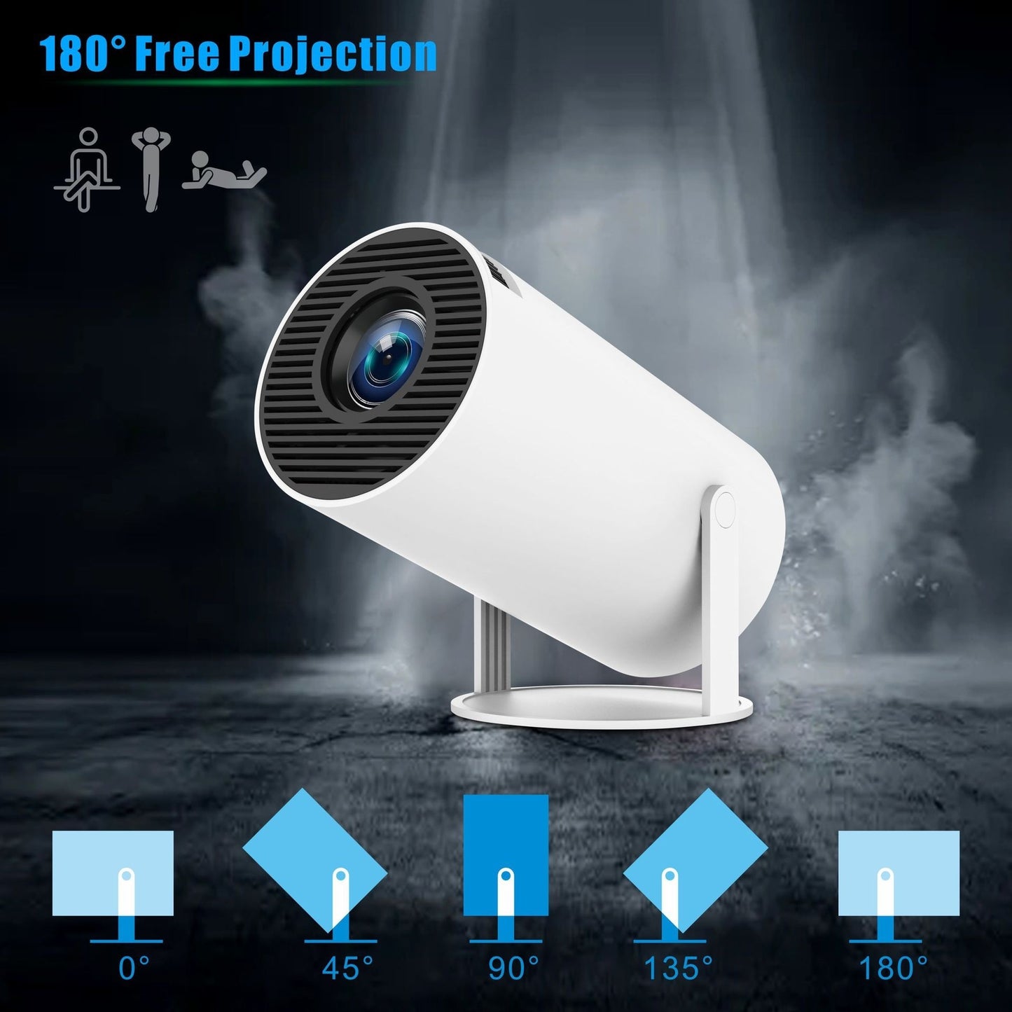 HY300 Pro Projector Home Theater Entertainment Portable Small Projector - JUCE