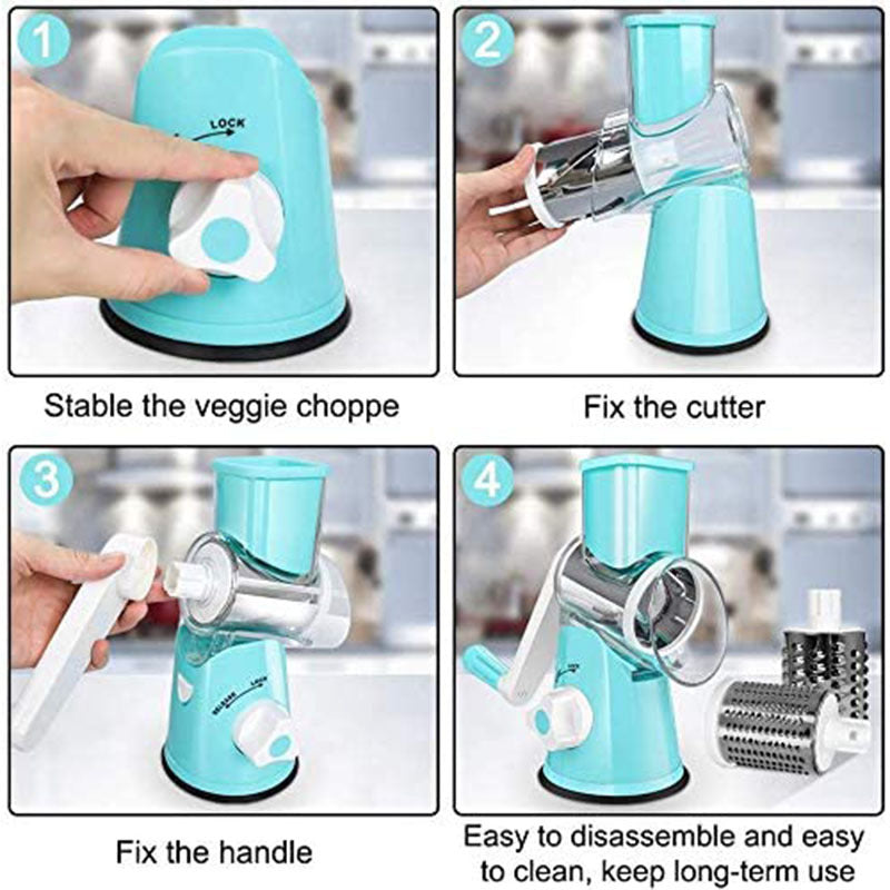 Kitchen Roller Vegetable Slicer Vertical Vegetable Cutter Rotary Grater Slicer For Fruit Vegetables And Nuts - JUCE