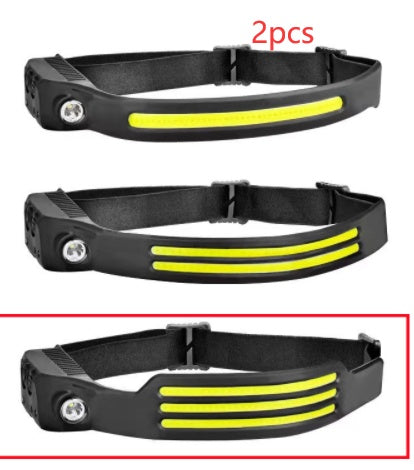 LED Induction Riding Headlamp Flashlight USB Rechargeable Waterproof Camping Headlight With All Perspectives Hunting Light - JUCE