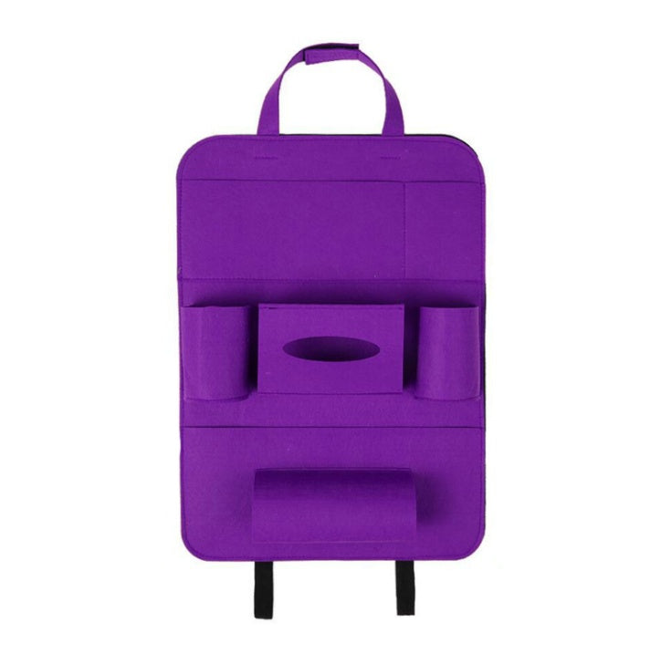 Auto Car Backseat Organizer Car-Styling Holder Multi-Pocket Seat Wool Felt Storage Multifunction Vehicle Accessories Bag - JUCE