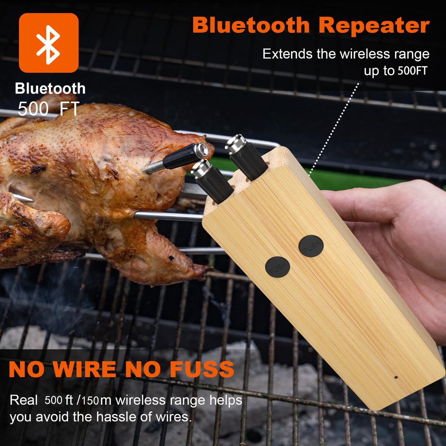 Smart Wireless Bluetooth Barbecue Barbecue Thermometer - JUCE
