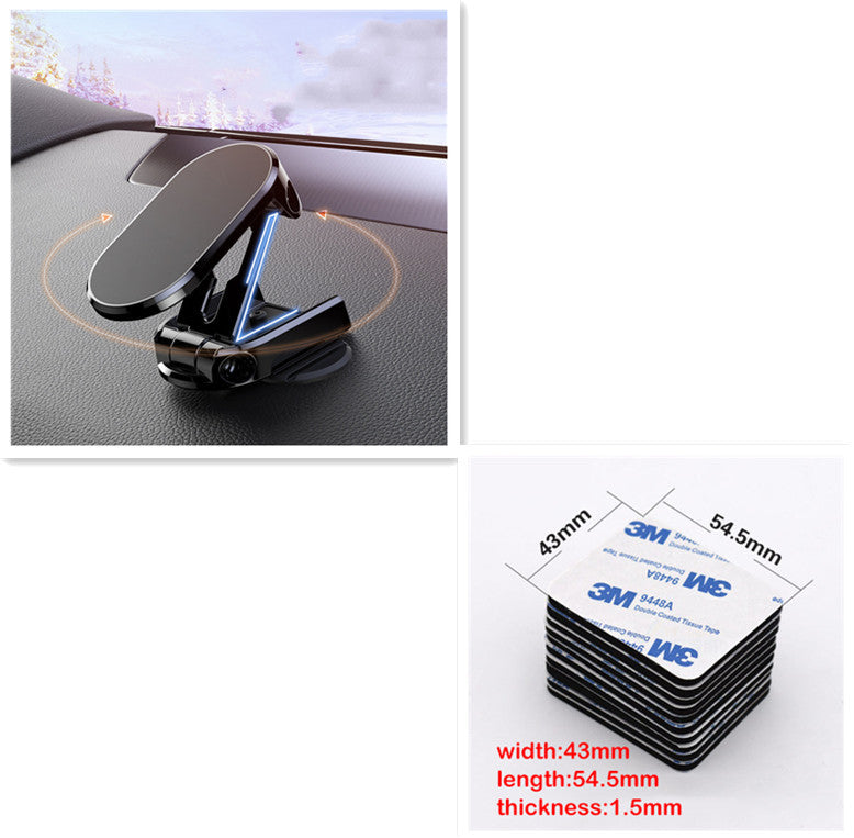 Rotate Metal Magnetic Car Phone Holder Foldable Universal Mobile Phone Stand Air Vent Magnet Mount GPS Support - JUCE