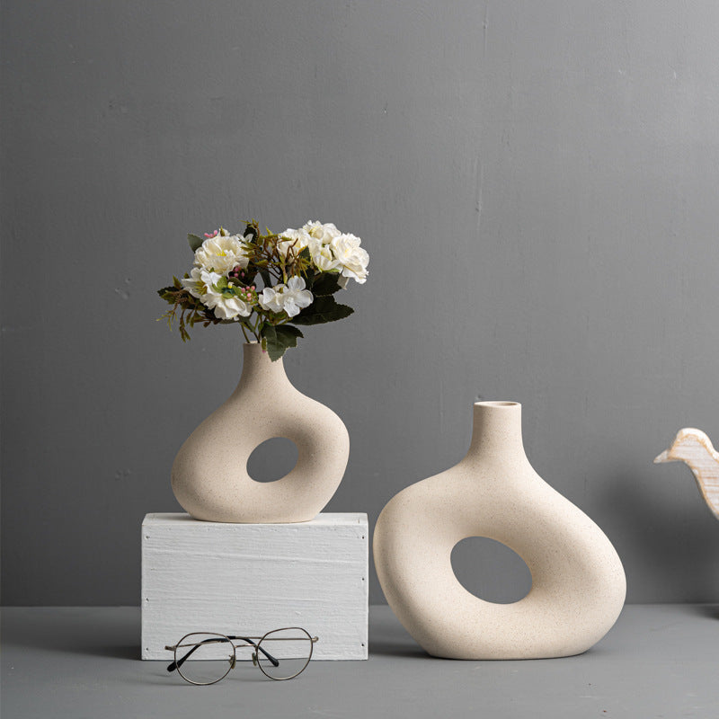 Living Room Display Cabinet Decorative Ornaments Ceramic Vases - JUCE