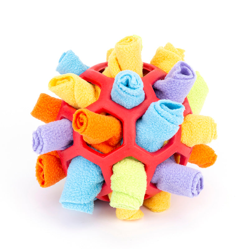 Pet Dog Sniff & Snack Puzzle Ball Snuffle Ball Canine Enrichment Nose Pad Toys