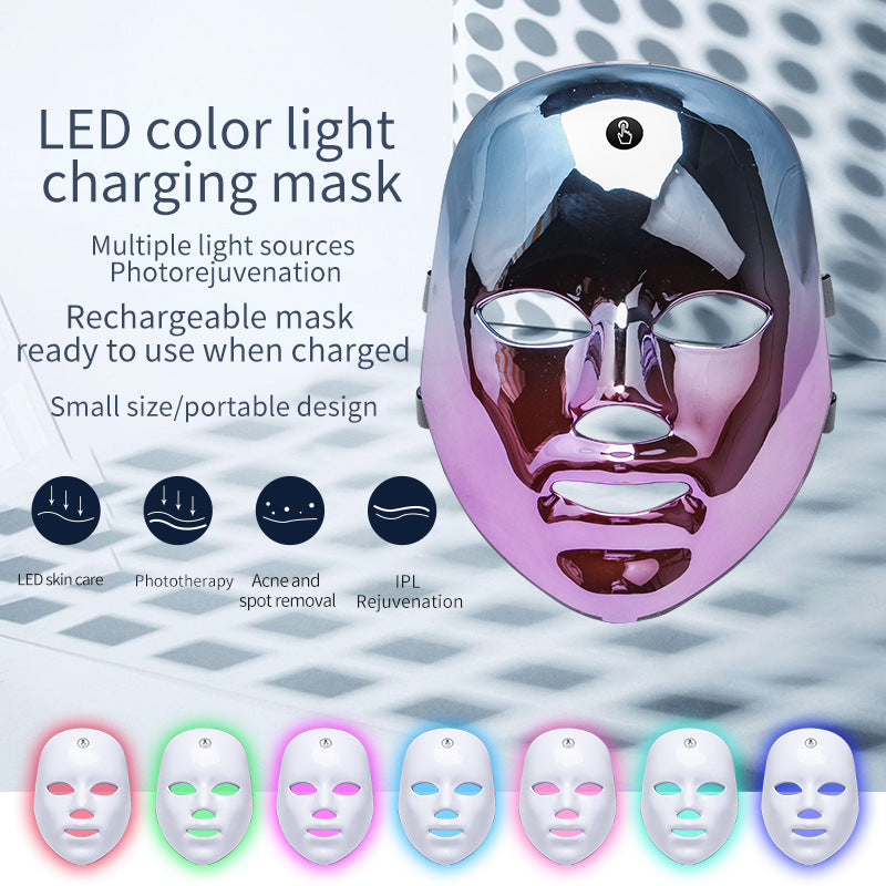 LED Rechargeable Face Mask Acne And Freckles Led Color Light Mask - JUCE