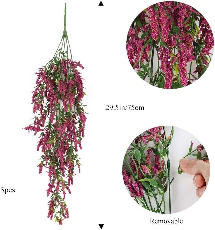 Simulation Wall Hanging Fake Flower Plastic Flowers Living Room Bunch Of Decorative Plants - JUCE