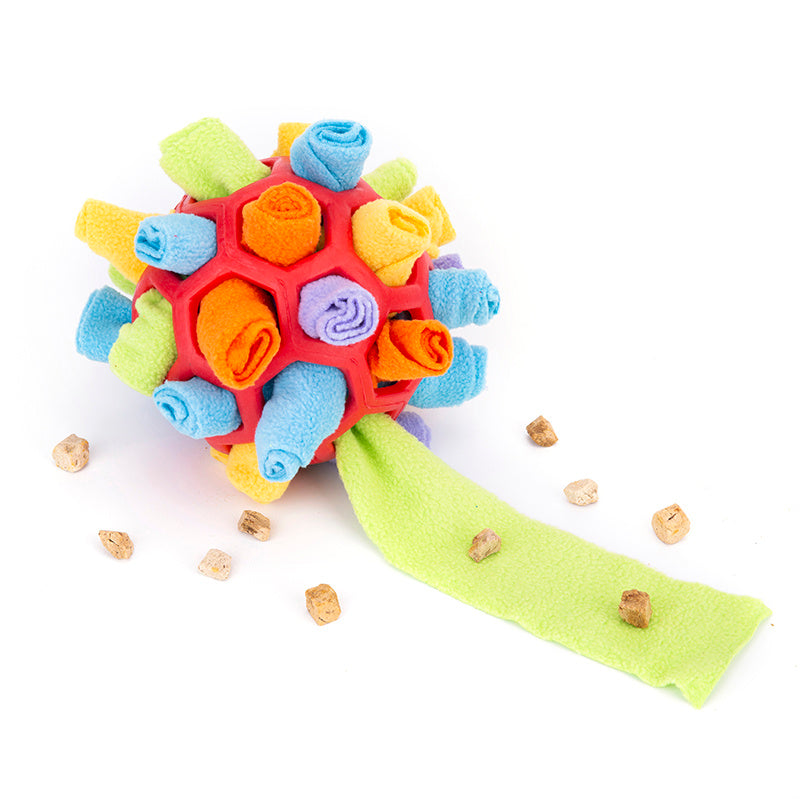 Pet Dog Sniff & Snack Puzzle Ball Snuffle Ball Canine Enrichment Nose Pad Toys