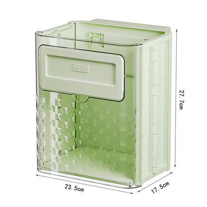 Household Kitchen Folding Trash Can Wall Hanging Punch-free Trash Can - JUCE