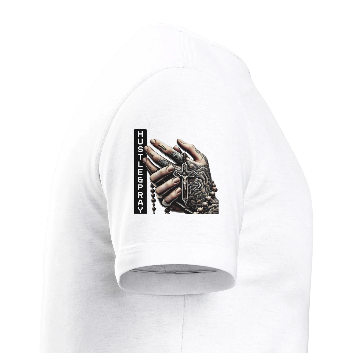 Premium Unisex Crewneck Graphic Tee | HUSTLE & PRAY - JUCE