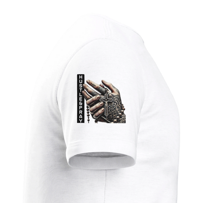 Premium Unisex Crewneck Graphic Tee | HUSTLE & PRAY - JUCE