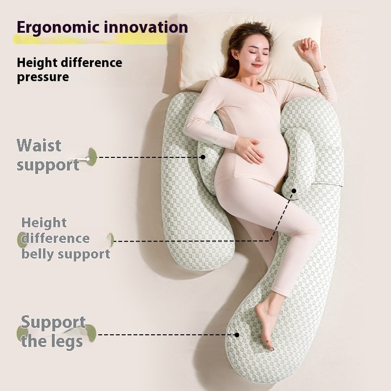 Pregnant Women's Pillow Waist Support Side Sleeping Belly Support U-shaped Pillow - JUCE