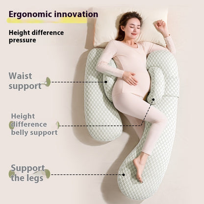 Pregnant Women's Pillow Waist Support Side Sleeping Belly Support U-shaped Pillow - JUCE
