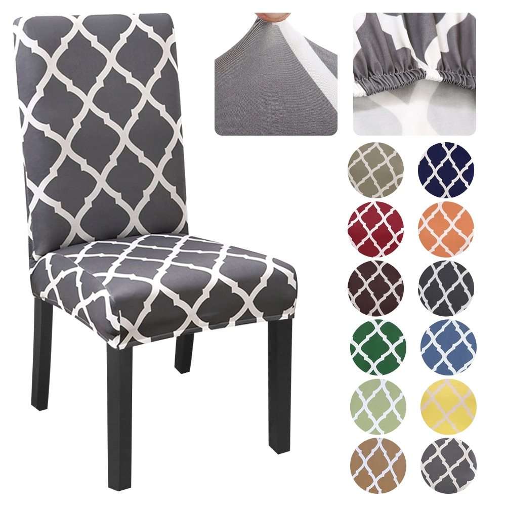 Spandex Chair Covers Printed Stretch Elastic Universal Chair Cover Slipcovers Fitting Chair Protective Covers - JUCE