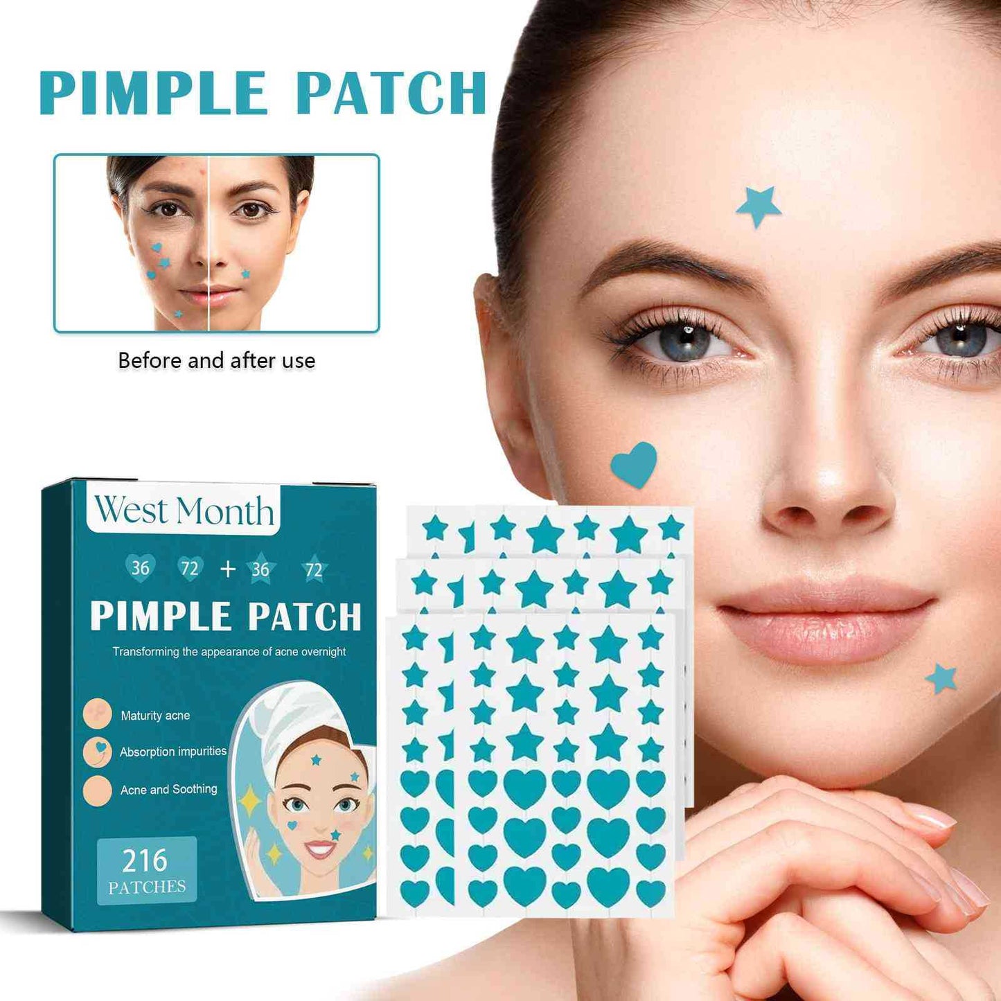 Hydrocolloid Acne Patch Cleaning Invisible And Breathable - JUCE