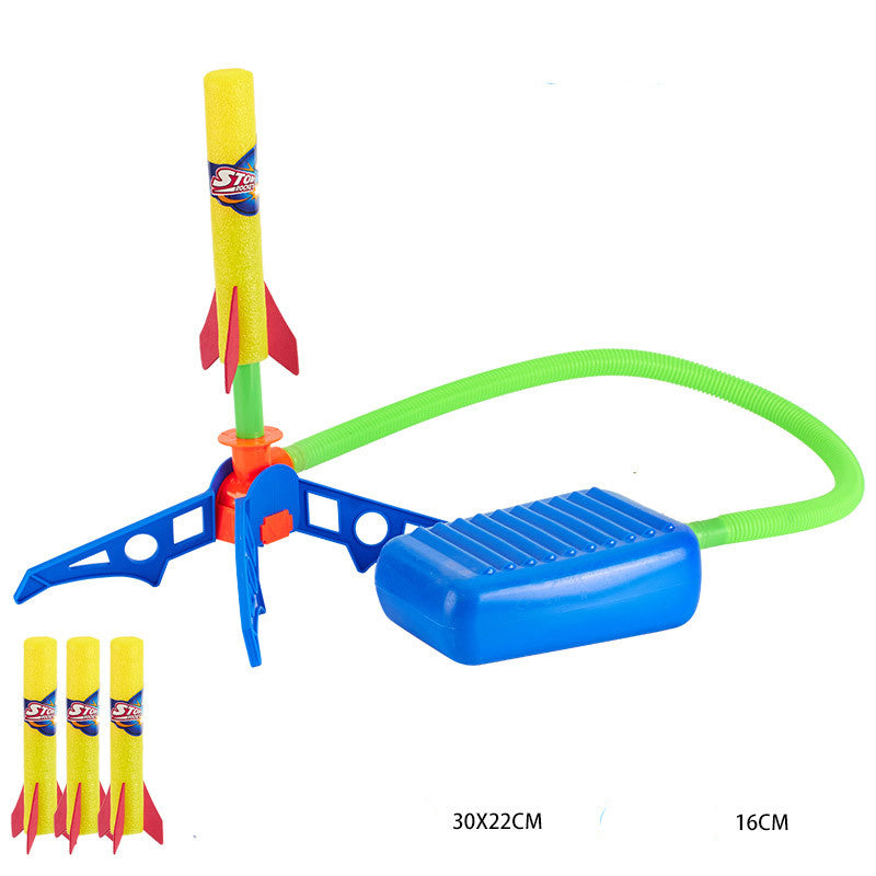 Street Stall Hot Product Outdoor EVA Foam Cotton Foot Rocket Launcher Toy Child Interaction Safety Sports Toys - JUCE