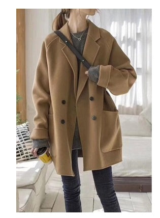 Loose-fit reversible cashmere coat - JUCE