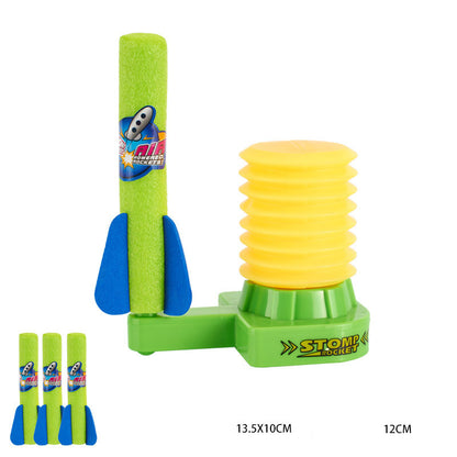 Street Stall Hot Product Outdoor EVA Foam Cotton Foot Rocket Launcher Toy Child Interaction Safety Sports Toys - JUCE