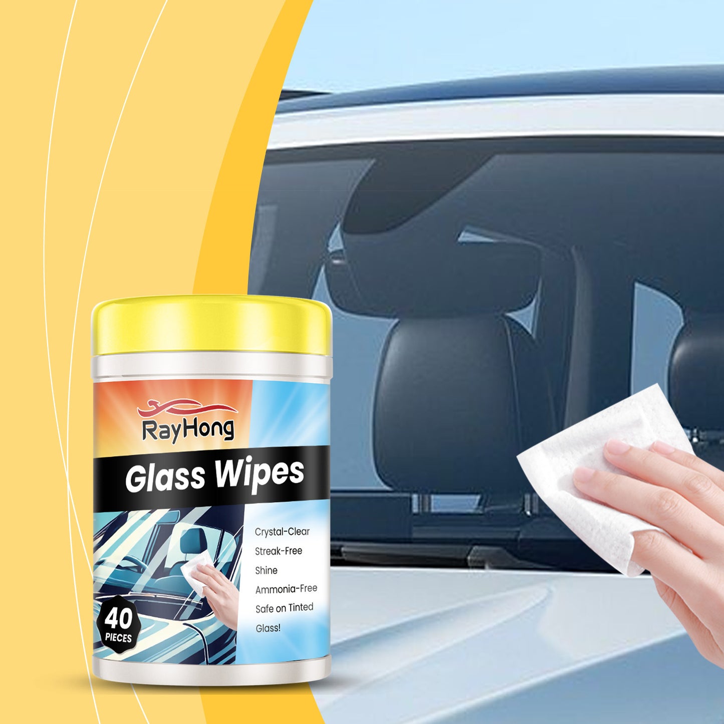 Car Glass Cleaning Wipes Rearview Mirror Anti-fog - JUCE